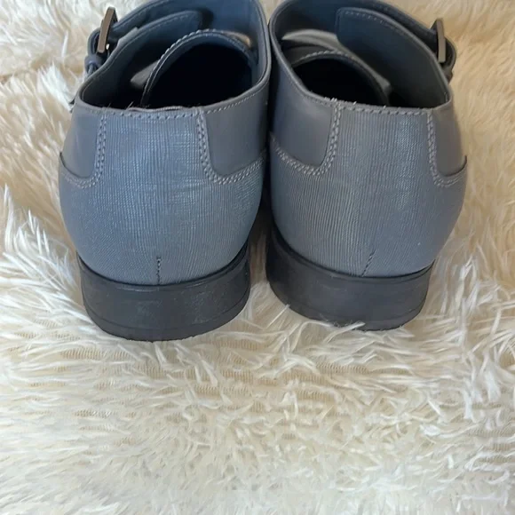 Calvin Klein Grey Cap Toe Monk  Strap Toe Shoes sz 10.5 - Picture 4 of 8